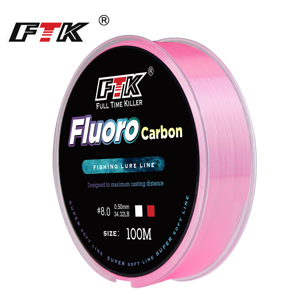 FTK 100m 4.13-34.32LB Fluoroca - đánh giá và giá Ice Fishing Line